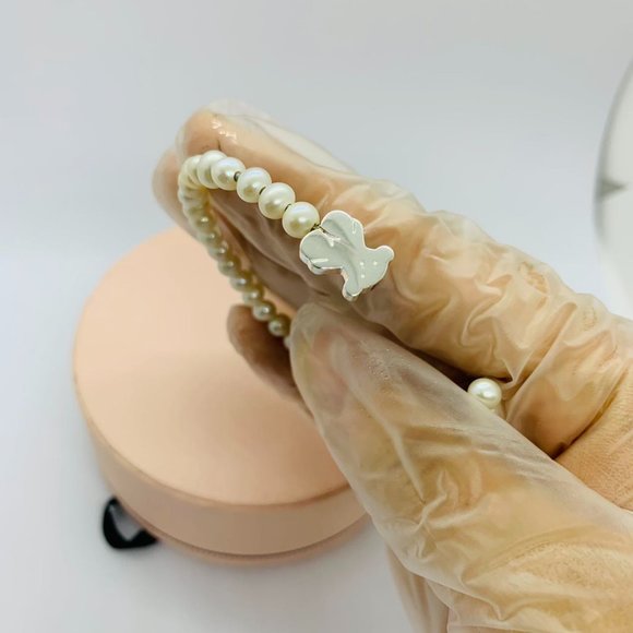 Tous Silver Bear Bracelet with pearls - Picture 2 of 7